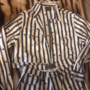 Versace jeans and belly top